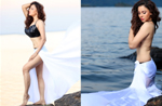 Actress Kavya Keeran goes bold as she flaunts her curves at Beach